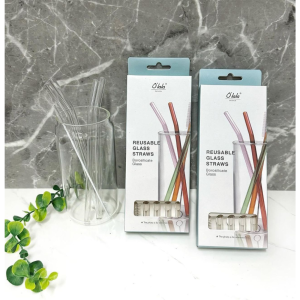 Reusable -Borosilicate Glass Straws