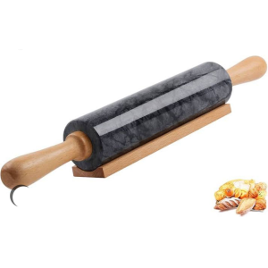 Marble Kitchen Rolling Pin- Black