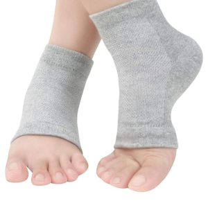 Moisturizing Heel Socks- Cracked Heel Relief- Grey