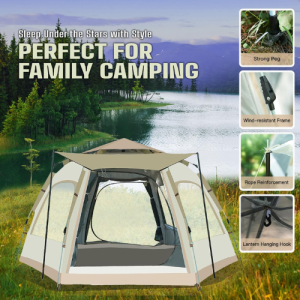 Ventura 2-Layer Camping Tent: Lightweight, Waterproof, and Windproof for 3-4 Persons