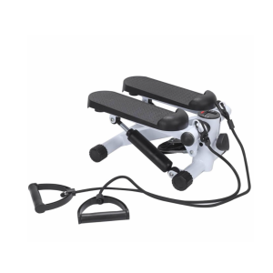 Fitness Stepper with Exercise Bands - White and Black