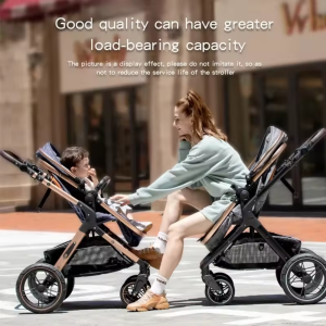 Golden Luxe 3-in-1 Baby Stroller Set -Khaki