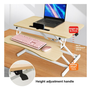 Adjustable Standing Office Desk Converter- Brown