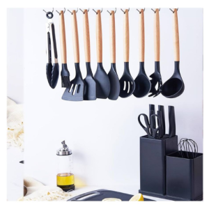 Silicone 19 piece Cooking Utensile Set- Black