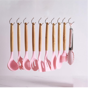 Silicone 19 piece Cooking Utensil Set -Pink