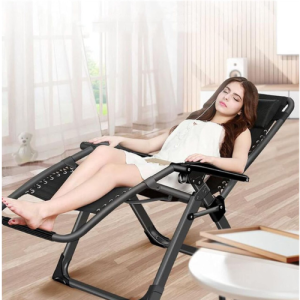 Foldable Outdoor Patio Chair - Black Black