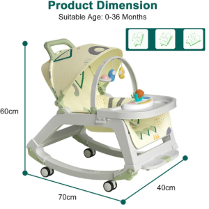 Baby Portable 5 in 1 Multi-functional Chair -Green