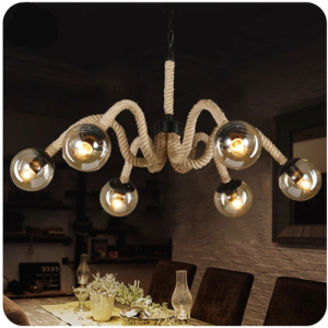 Vintage Rope Light Chandelier