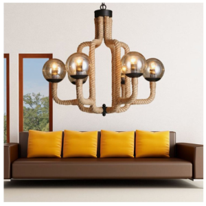 The Brown Roped Caged Ceiling Pendant Light