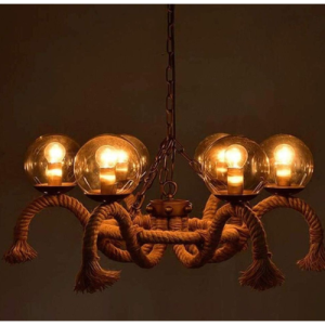 Rope Hanging Vintage Chandelier Light