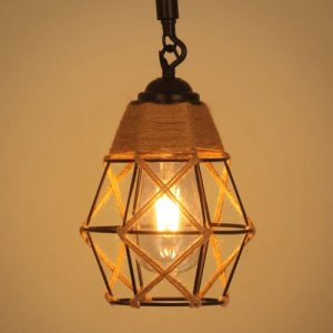 Diamond Shaped Rope Hanging Light