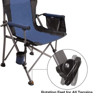 Portable Folding Camping Chair With Cup Holder & Side Pocket