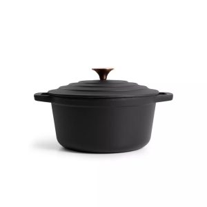 Deluxe 7-Piece Matte Black Enameled Cast Iron Cookware Set