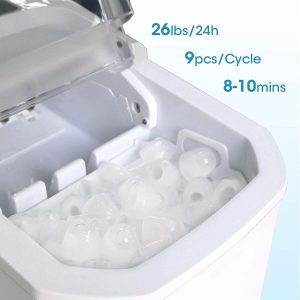 QuickChill Countertop Ice Maker - Bullet Ice in Minutes