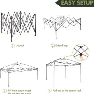 Waterproof Gazebo White 6x3 Meter- White