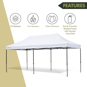 Waterproof Gazebo White 6x3 Meter- White