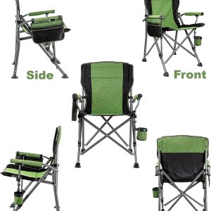 Folding Camping Chair With Cup Holder With Side Pocket