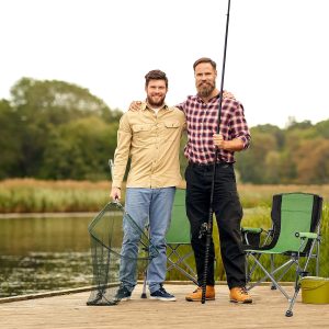 Folding Camping Chair With Cup Holder With Side Pocket